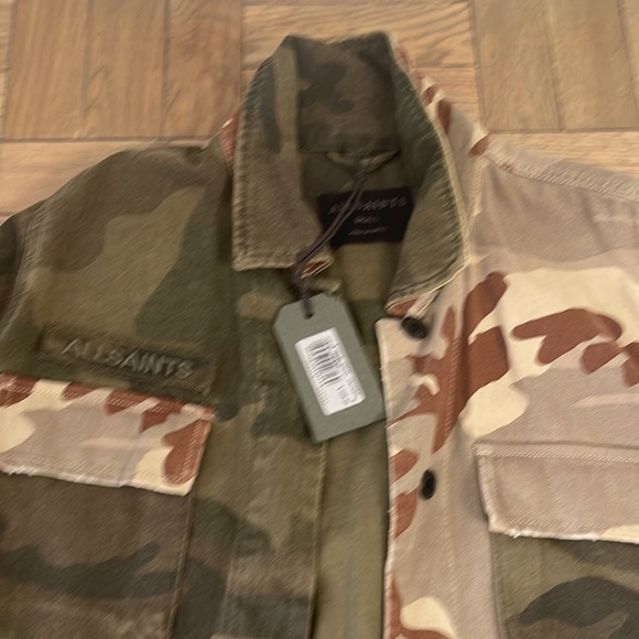 ALL SAINTS jacket not worn size small finch camo jacket - Picture 4 of 13